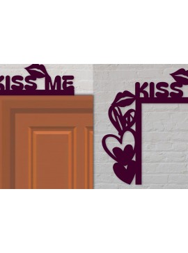 Intra απο ξύλο plywood  Χρώμα wenge 3mm-4mm πάχος - Γωνιακή πόρτα του Αγίου Βαλεντίνου Δίασταση 30x20 cm INTRAFABR-40118873