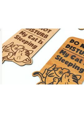 Σετ των 2 Intra απο ξύλο plywood  Χρώμα wenge 3mm-4mm πάχος - Κρεμάστρα πόρτας, Cat, , Χαρτί, Δίασταση 20x20 cm INTRAFABR-52041625