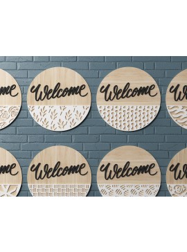 Intra απο ξύλο plywood  Χρώμα wenge 3mm-4mm πάχος - Κρεμάστρα πόρτας Bundle / με λέιζερ Δίασταση 30x20 cm INTRAFABR-34284306