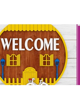 Intra απο ξύλο plywood  Χρώμα wenge 3mm-4mm πάχος - Door Hanger Welcome Files Δίασταση 300x300 cm INTRAFABR-34340448