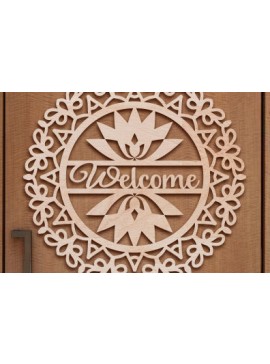 Intra απο ξύλο plywood  Χρώμα wenge 3mm-4mm πάχος - Σήμα υποδοχής πόρτας . Δίασταση 30x30 cm INTRAFABR-33978674