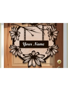 Intra απο ξύλο plywood  Χρώμα wenge 3mm-4mm πάχος - Ξύλινα στεφάνια πόρτας Δίασταση 30x20 cm INTRAFABR-34284272
