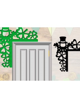 Σετ των 2 Intra απο ξύλο plywood  Χρώμα wenge 3mm-4mm πάχος - Dorr Corner St Patrick's Day Lasercut Δίασταση 20x20 cm INTRAFABR-106234371