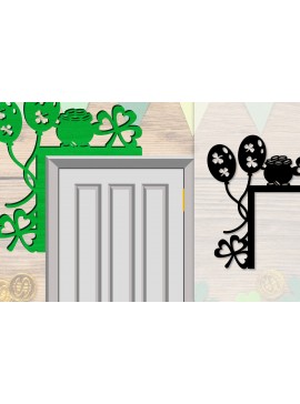 Σετ των 2 Intra απο ξύλο plywood  Χρώμα wenge 3mm-4mm πάχος - Dorr Corner St Patrick's Day Lasercut Δίασταση 20x20 cm INTRAFABR-106178435