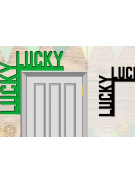 Σετ των 2 Intra απο ξύλο plywood  Χρώμα wenge 3mm-4mm πάχος - Dorr Corner St Patrick's Day Lasercut Δίασταση 20x20 cm INTRAFABR-43516483