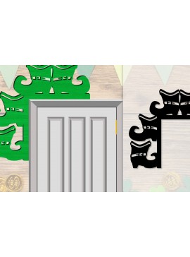 Σετ των 2 Intra απο ξύλο plywood  Χρώμα wenge 3mm-4mm πάχος - Dorr Corner St Patrick's Day Lasercut Δίασταση 20x20 cm INTRAFABR-39474625