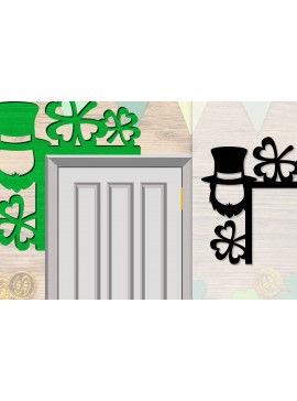 Σετ των 2 Intra απο ξύλο plywood  Χρώμα wenge 3mm-4mm πάχος - Dorr Corner St Patrick's Day Lasercut Δίασταση 20x20 cm INTRAFABR-39542908