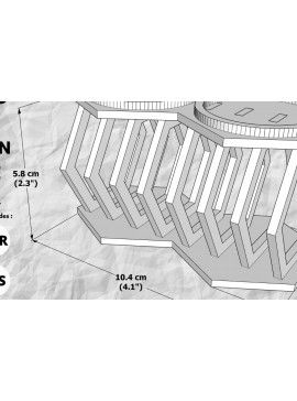 Σετ των 2 Intra απο ξύλο plywood  Χρώμα wenge 3mm-4mm πάχος - Διπλό Κηροπήγιο, Δίασταση 20x20 cm INTRAFABR-84808988