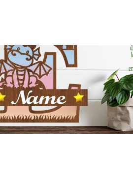 Intra απο ξύλο plywood  Χρώμα wenge 3mm-4mm πάχος - Δράκος κεφαλαίο μονόγραμμα Letter E Cut Δίασταση 30x20 cm INTRAFABR-44658329