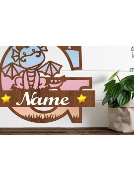 Intra απο ξύλο plywood  Χρώμα wenge 3mm-4mm πάχος - Δράκος κεφαλαίο μονόγραμμα Γράμμα G Αποκοπή Δίασταση 30x20 cm INTRAFABR-40687060