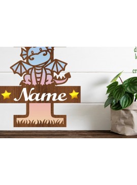 Intra απο ξύλο plywood  Χρώμα wenge 3mm-4mm πάχος - Δράκος κεφαλαίο μονόγραμμα Letter I Cut Δίασταση 30x20 cm INTRAFABR-40687134
