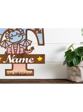 Intra απο ξύλο plywood  Χρώμα wenge 3mm-4mm πάχος - Δράκος κεφαλαίο μονόγραμμα Γράμμα T Cut Δίασταση 30x20 cm INTRAFABR-108175222