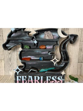 Intra απο ξύλο plywood  Χρώμα wenge 3mm-4mm πάχος - Dragon Crystal Shelf Laser Δίασταση 30x20 cm INTRAFABR-108123156