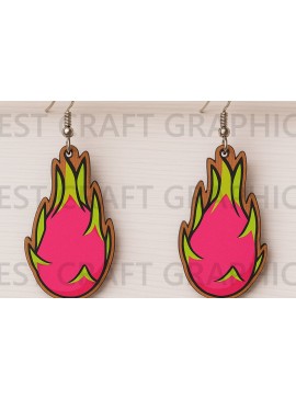 Σετ των 3 Intra απο ξύλο plywood  Χρώμα wenge 3mm-4mm πάχος - για Dragon Fruit Earrings Δίασταση 3x3 cm INTRAFABR-108223599
