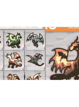 Intra απο ξύλο plywood  Χρώμα wenge 3mm-4mm πάχος - Δέσμη κοπής με λέιζερ Decor με στρώσεις Dragon Δίασταση 30x20 cm INTRAFABR-108223606