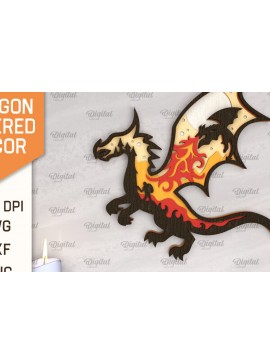 Intra απο ξύλο plywood  Χρώμα wenge 3mm-4mm πάχος - Dragon Layered Decor με λέιζερ Δίασταση 30x20 cm INTRAFABR-108123113