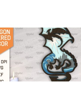 Intra απο ξύλο plywood  Χρώμα wenge 3mm-4mm πάχος - Dragon Layered Decor με λέιζερ Δίασταση 30x20 cm INTRAFABR-40687020