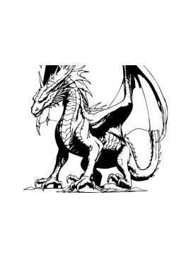 Intra απο ξύλο plywood  Χρώμα wenge 3mm-4mm πάχος - Διανυσματικό Dragon | Dragon Lasercut Δίασταση 30x20 cm INTRAFABR-40932837