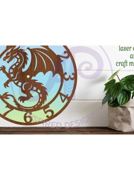 Intra απο ξύλο plywood  Χρώμα wenge 3mm-4mm πάχος - Dragon Wall Clock Files , Δίασταση 30x20 cm INTRAFABR-49498660