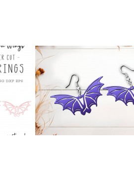 Intra απο ξύλο plywood  Χρώμα wenge 3mm-4mm πάχος - κοπής με λέιζερ σκουλαρίκια Dragon Wings Δίασταση 900x900 cm INTRAFABR-53681760