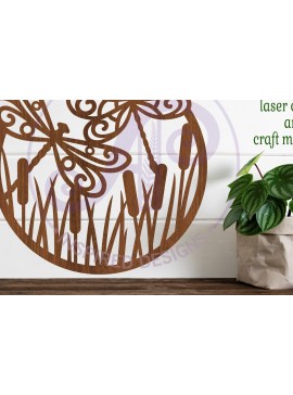 Intra απο ξύλο plywood  Χρώμα wenge 3mm-4mm πάχος - Επιγραφή τοίχου Dragonflies, . Δίασταση 40x50 cm INTRAFABR-51031202