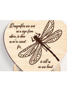 Σετ των 2 Intra απο ξύλο plywood  Χρώμα wenge 3mm-4mm πάχος - Το Dragonfly αποστέλλεται ως επιγραφική διακόσμηση Δίασταση 20x20 cm INTRAFABR-102516087
