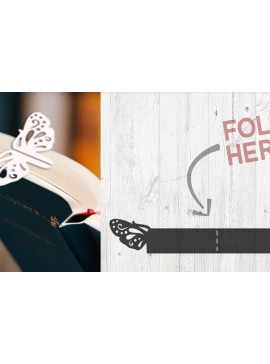 Σετ των 2 Intra απο ξύλο plywood  Χρώμα wenge 3mm-4mm πάχος - Πρότυπο σελιδοδείκτη Dragonfly Δίασταση 4x4 cm INTRAFABR-32378101