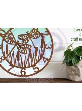 Intra απο ξύλο plywood  Χρώμα wenge 3mm-4mm πάχος - Dragonfly Clock Files, Δίασταση 30x20 cm INTRAFABR-40540794