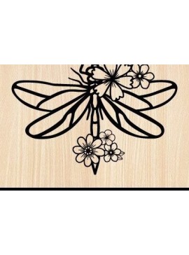 Intra απο ξύλο plywood  Χρώμα wenge 3mm-4mm πάχος - Dragonfly Paper Cut Δίασταση 30x20 cm INTRAFABR-39682800