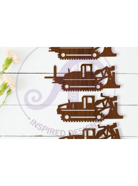 Intra απο ξύλο plywood  Χρώμα wenge 3mm-4mm πάχος - Λέιζερ σιλουέτας οχήματος άροτρο αποστράγγισης Δίασταση 30x20 cm INTRAFABR-102528356