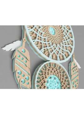 Intra απο ξύλο plywood  Χρώμα wenge 3mm-4mm πάχος - Dream Catcher 3D Layered Δίασταση 30x30 cm INTRAFABR-111272805