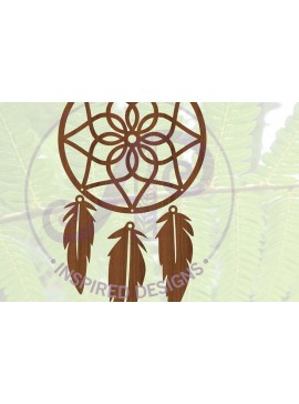 Intra απο ξύλο plywood  Χρώμα wenge 3mm-4mm πάχος - Dreamcatcher Design 11 Δίασταση 30x20 cm INTRAFABR-77312295