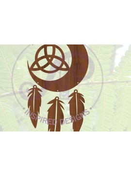 Intra απο ξύλο plywood  Χρώμα wenge 3mm-4mm πάχος - Dreamcatcher Design 15 Δίασταση 30x20 cm INTRAFABR-77312325