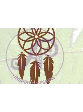 Intra απο ξύλο plywood  Χρώμα wenge 3mm-4mm πάχος - Dreamcatcher Design 3 Δίασταση 30x20 cm INTRAFABR-77312340