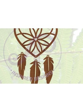 Intra απο ξύλο plywood  Χρώμα wenge 3mm-4mm πάχος - Dreamcatcher Design 4 Δίασταση 30x20 cm INTRAFABR-77312284