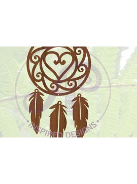 Intra απο ξύλο plywood  Χρώμα wenge 3mm-4mm πάχος - Dreamcatcher Design 7 Δίασταση 30x20 cm INTRAFABR-19087374