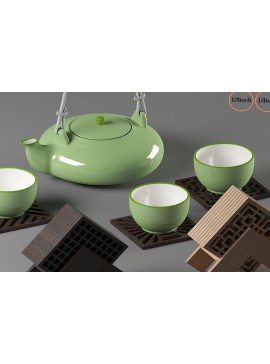 Intra απο ξύλο plywood  Χρώμα wenge 3mm-4mm πάχος - Σουβέρ για ποτό και θήκη για σουβέρ 279 Δίασταση 30x20 cm INTRAFABR-110186160