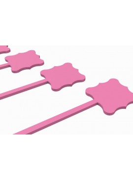 Σετ των 2 Intra απο ξύλο plywood  Χρώμα wenge 3mm-4mm πάχος - Drink Stirrer Files Δίασταση 15x15 cm INTRAFABR-110186213