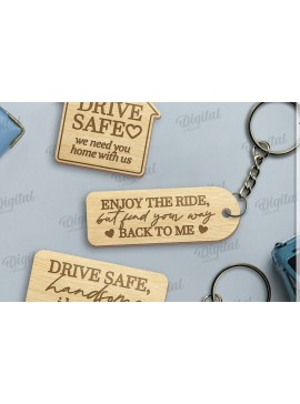 Σετ των 2 Intra απο ξύλο plywood  Χρώμα wenge 3mm-4mm πάχος - Driver Keychains Set Δίασταση 4x4 cm INTRAFABR-110186072