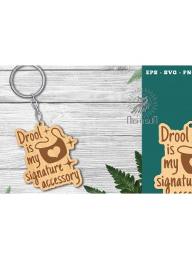 Intra απο ξύλο plywood  Χρώμα wenge 3mm-4mm πάχος - Το Drool is My Signature Accessory Laser Δίασταση 30x20 cm INTRAFABR-108443928