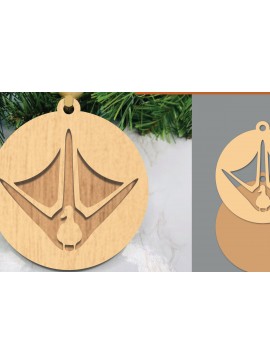Σετ των 2 Intra απο ξύλο plywood  Χρώμα wenge 3mm-4mm πάχος - Στολίδι Duck Paw Δίασταση 6x6 cm INTRAFABR-41251043