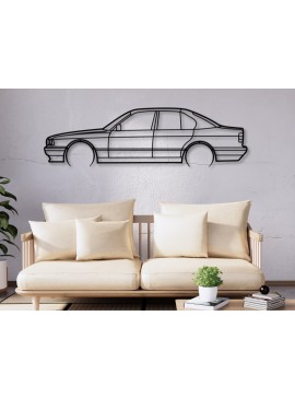 Σετ των 2 Intra απο ξύλο plywood  Χρώμα wenge 3mm-4mm πάχος - E34 Τέχνη τοίχου με σιλουέτα αυτοκινήτου με Δίασταση 20x20 cm INTRAFABR-102906057