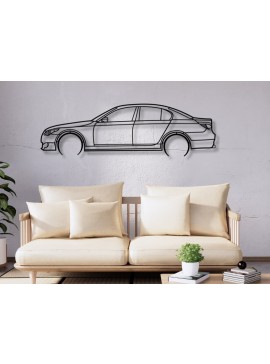 Σετ των 2 Intra απο ξύλο plywood  Χρώμα wenge 3mm-4mm πάχος - E60 διανυσματική σιλουέτα αυτοκινήτου κοπής με λέιζερ Δίασταση 20x20 cm INTRAFABR-110052078