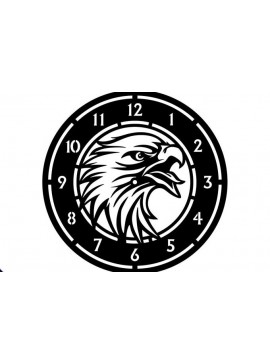 Σετ των 2 Intra απο ξύλο plywood  Χρώμα wenge 3mm-4mm πάχος - Πρότυπο κοπής ρολογιού αετού Δίασταση 20x20 cm INTRAFABR-109998450