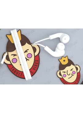 Σετ των 2 Intra απο ξύλο plywood  Χρώμα wenge 3mm-4mm πάχος - Ακουστικό Cord Organizer | CNC Δίασταση 20x20 cm INTRAFABR-103633077