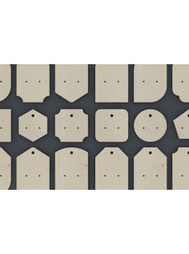 Σετ των 3 Intra απο ξύλο plywood  Χρώμα wenge 3mm-4mm πάχος - Πακέτο Card Earring 132 Δίασταση 3x3 cm INTRAFABR-80839158