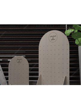 Σετ των 3 Intra απο ξύλο plywood  Χρώμα wenge 3mm-4mm πάχος - Σκουλαρίκια με επίδειξη κοσμήματος Μπαστούνι Holde Δίασταση 3x3 cm INTRAFABR-46353220