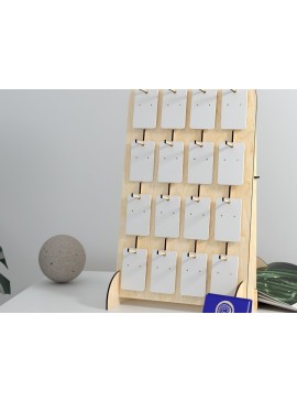 Σετ των 3 Intra απο ξύλο plywood  Χρώμα wenge 3mm-4mm πάχος - Στάση οθόνης σκουλαρικιών - Δίασταση 3x3 cm INTRAFABR-105557732