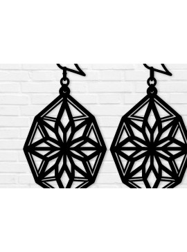 Σετ των 3 Intra απο ξύλο plywood  Χρώμα wenge 3mm-4mm πάχος - Σκουλαρίκι File, Σκουλαρίκι Δίασταση 3x3 cm INTRAFABR-109680326