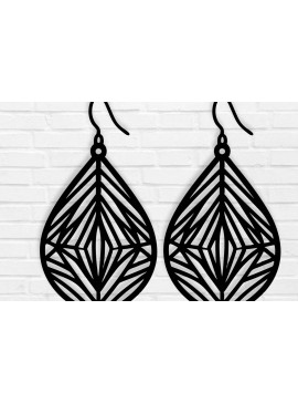 Σετ των 3 Intra απο ξύλο plywood  Χρώμα wenge 3mm-4mm πάχος - Σκουλαρίκι File, Σκουλαρίκι Δίασταση 3x3 cm INTRAFABR-74627815